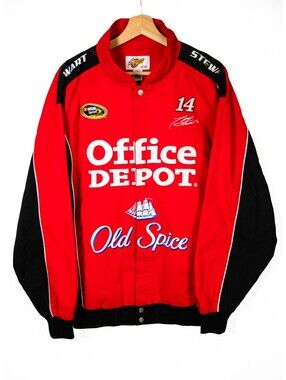 Vintage Nascar Tony Stewart Old Spice Office Depot Jacket Winner's Circle Mens L